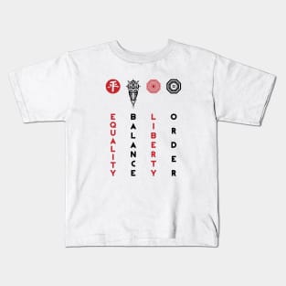 Korra's Antagonists (Red and Black) Kids T-Shirt